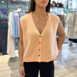 Gilet Sans Manches à Boutons