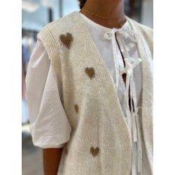 Gilet Sans Manches Coeur Camel