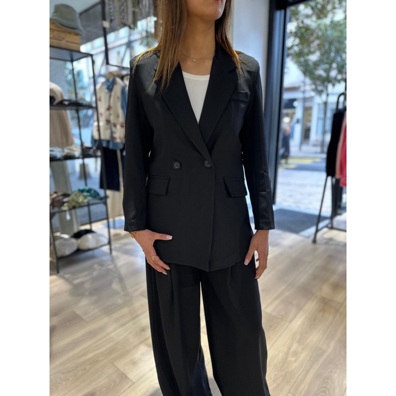 Ensemble Blazer et pantlaon Large Noir