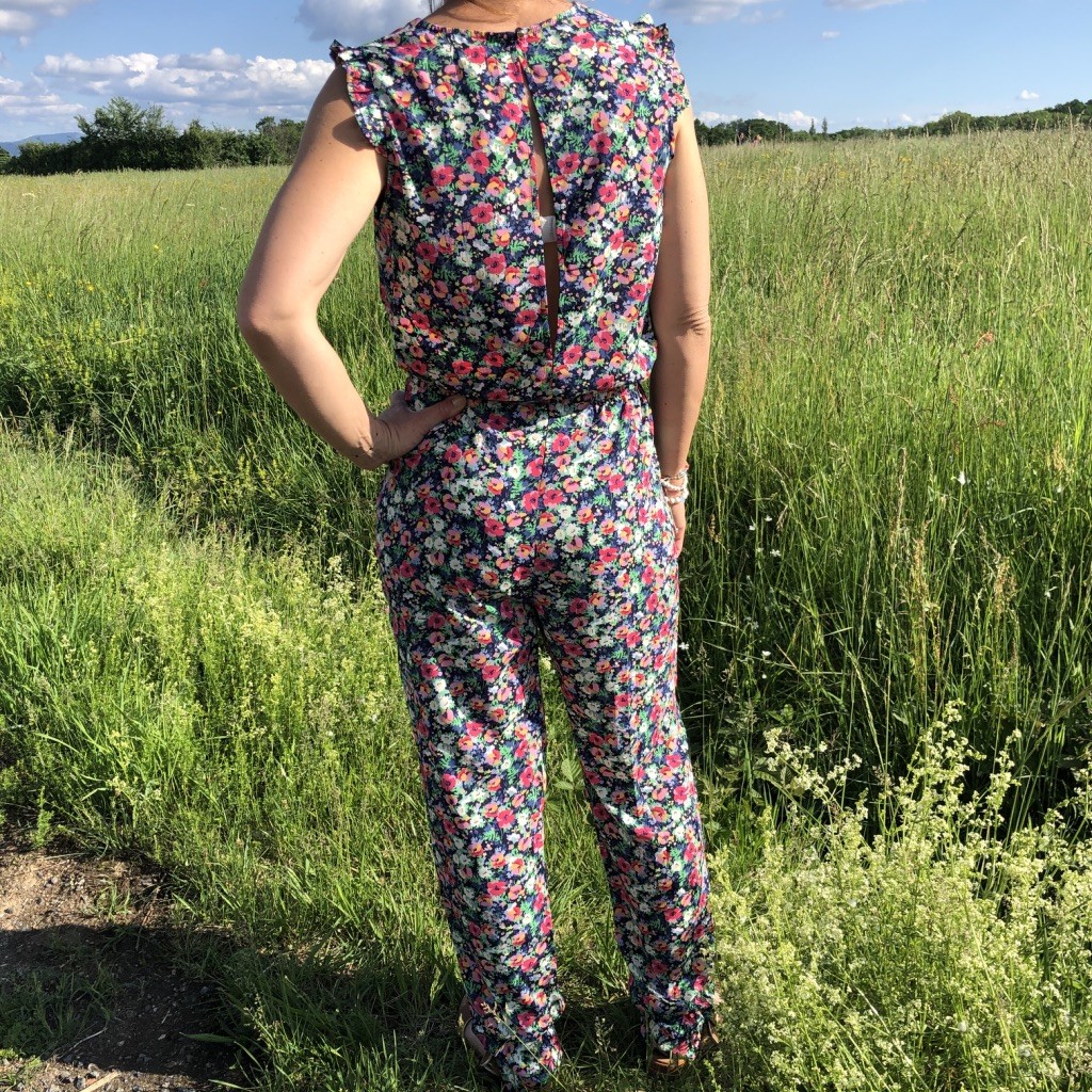 Combinaison Femme Imprimée Floral Bleu