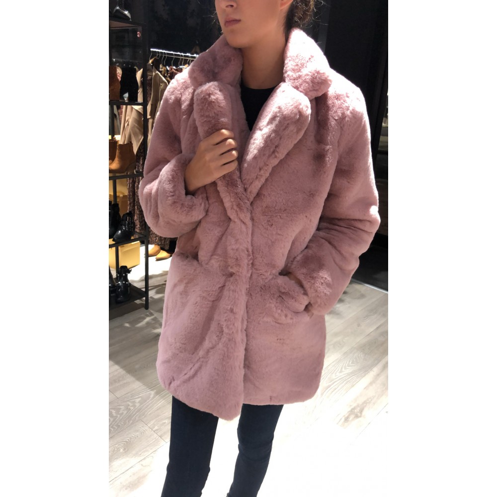 manteau femme rose fausse fourure manteau femme rose fausse fourure
