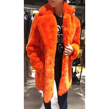 Manteau fourrure orange Clearance