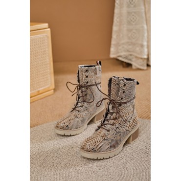 Boots snake beige