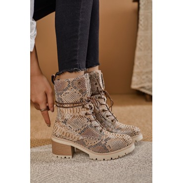 Boots snake beige