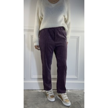 Pantalon Côtelé Violet