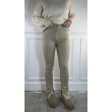 Flare Jeans Beige