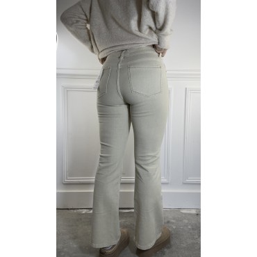 Push Up Flared Jeans Blanc