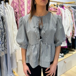 Blouse noeuds gaz de coton...