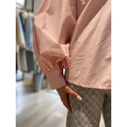 Chemise Rose à Manches Bouffantes