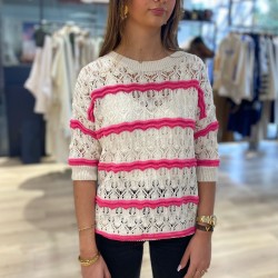 Pull Crochet Manches Courte...